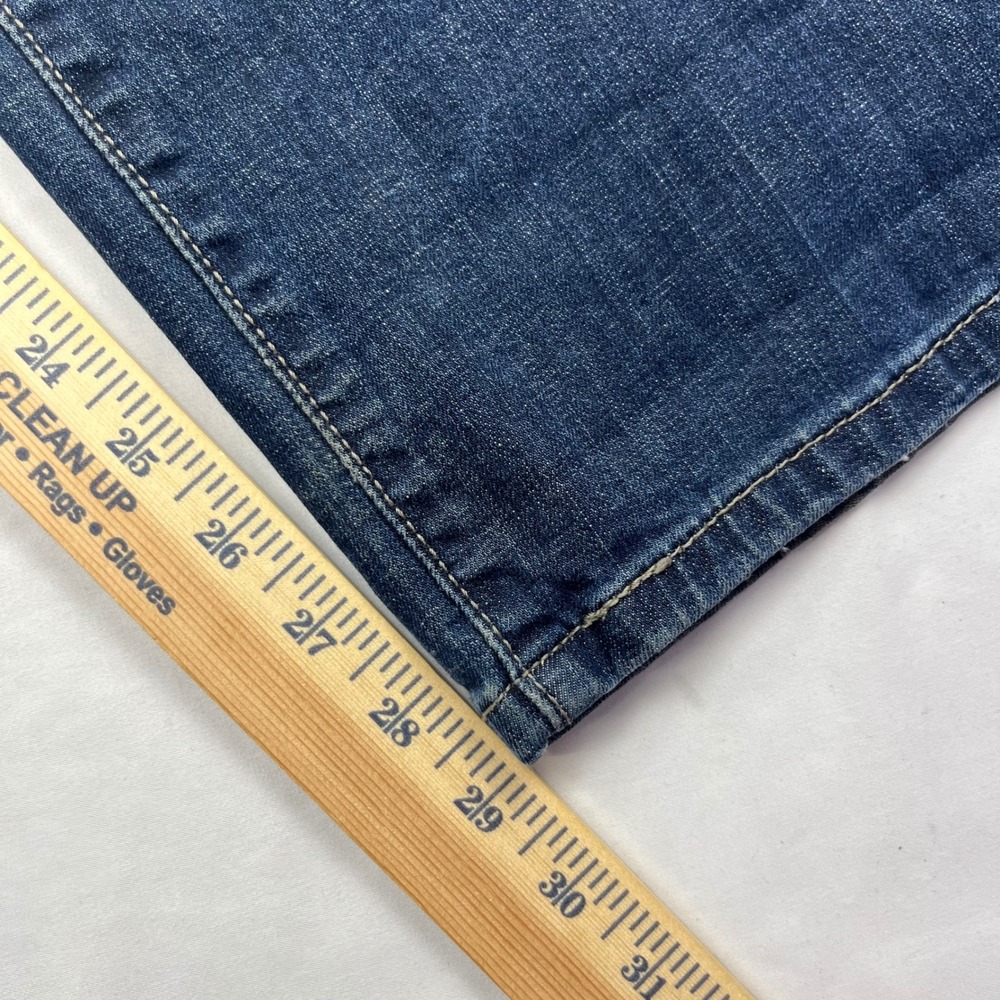 Levi's Straight Leg Jeans Blue Dark Wash Mid Rise Denim 14 34x31 - Picture 5 of 7